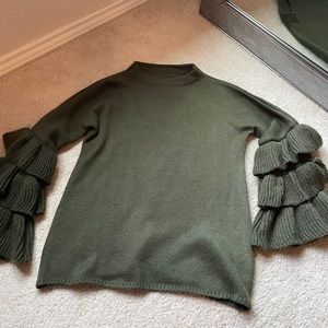 XS sweater with bell sleeves